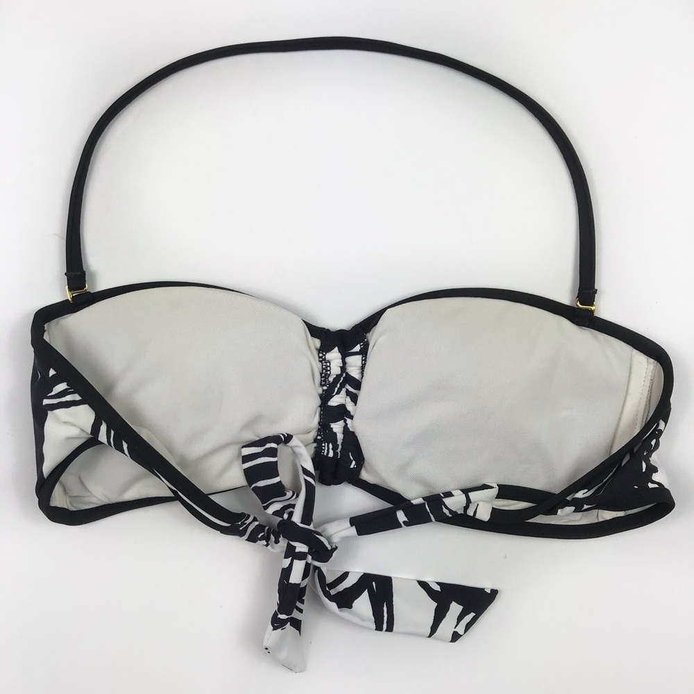 Trina Turk Zebra Ruched Wireless Halter Bikini Top - Picture 2 of 4